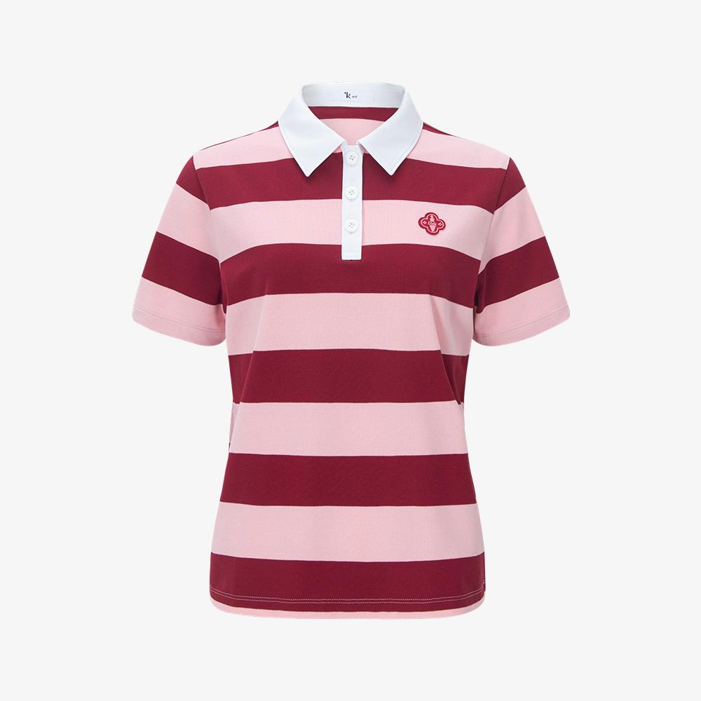Rick Striped Crop Sleeve T-Shirt (Pink) Pink/Xs