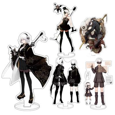 Leugnen:Automata Anime Spiel Acryl Stand Modell Spielzeug Mädchen 2B Action Figur Schreibtisch Dekoration Platte Sammeln Für Freund Fans Geschenke