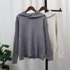 Twist Hooded Sweater Pullover Women's Autumn and Winter New Retro Loose Lazy Soft Waxy Knitted Sweater Top