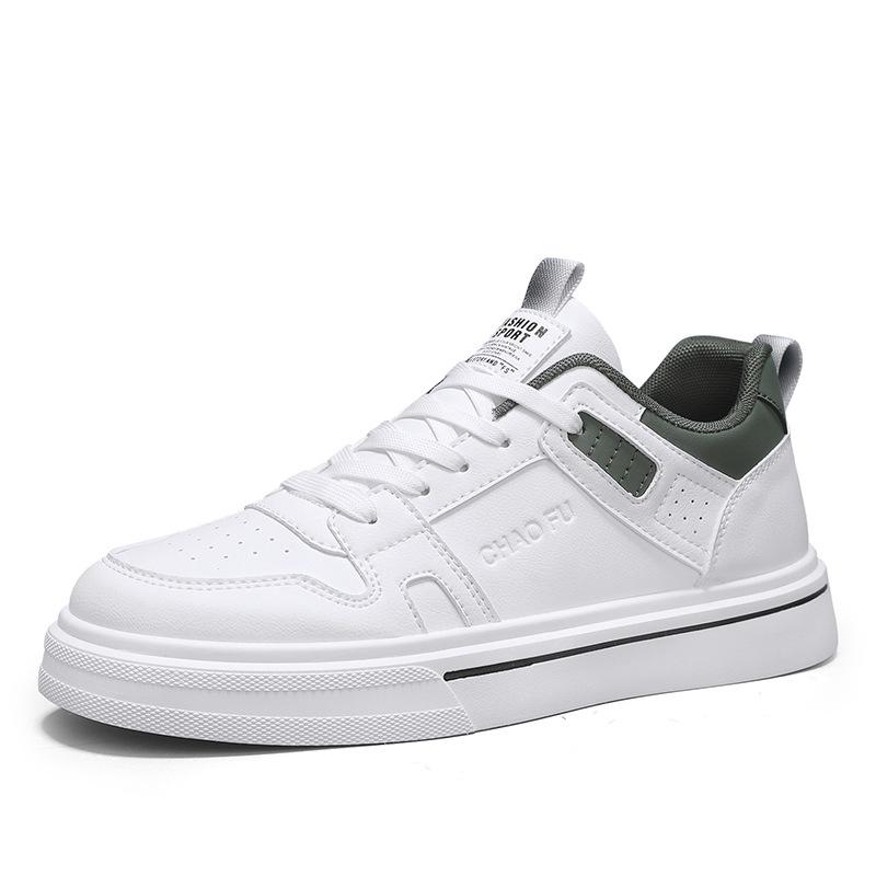 Retro trend low-top little white shoes men's casual skateboard sports shoes men's spring and autumn flat-bottomed lace-up board shoes men's