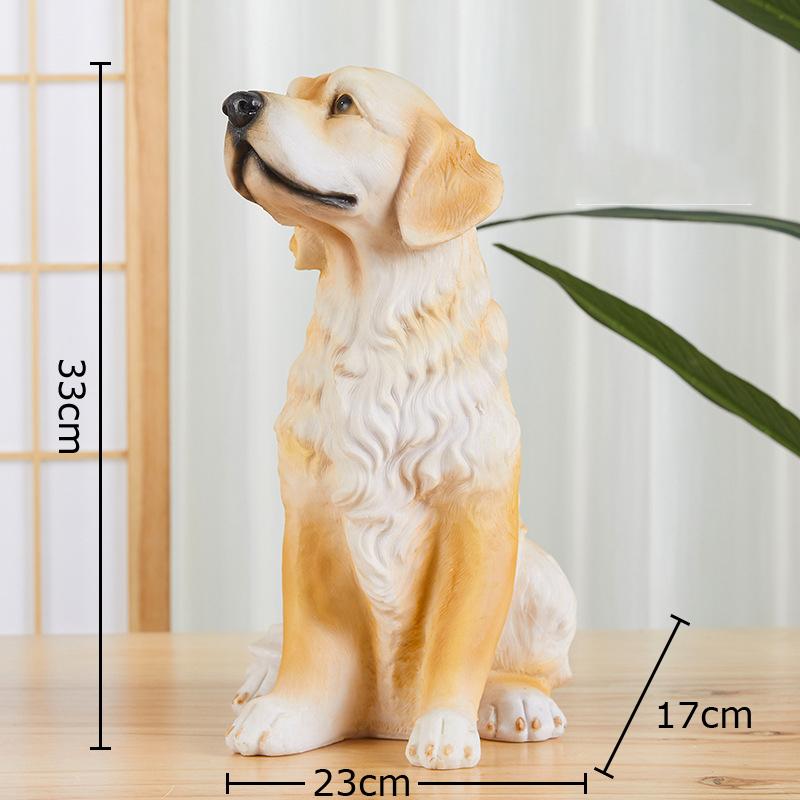 Golden Retriever French Bulldog Statue Simulated Animal Ornaments Desk Decoration Creative Puppy Sculpture Room Aesthetic Decor