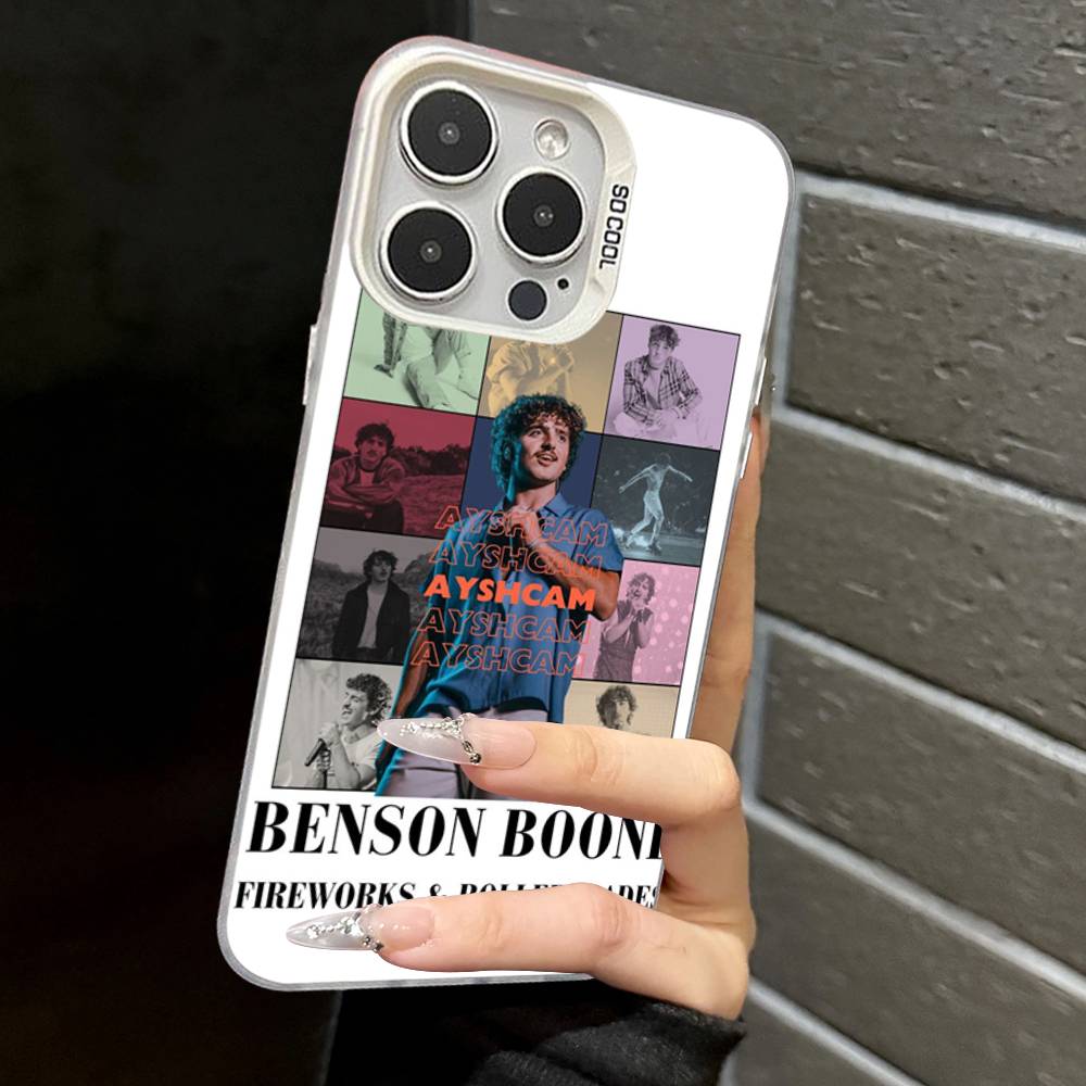 

B-Benson Boone Phone Case For iPhone 17 16 15 14 13 12 11 XS XR X Pro Max Plus Colored Silver Plated Cover iPhone 17 pro