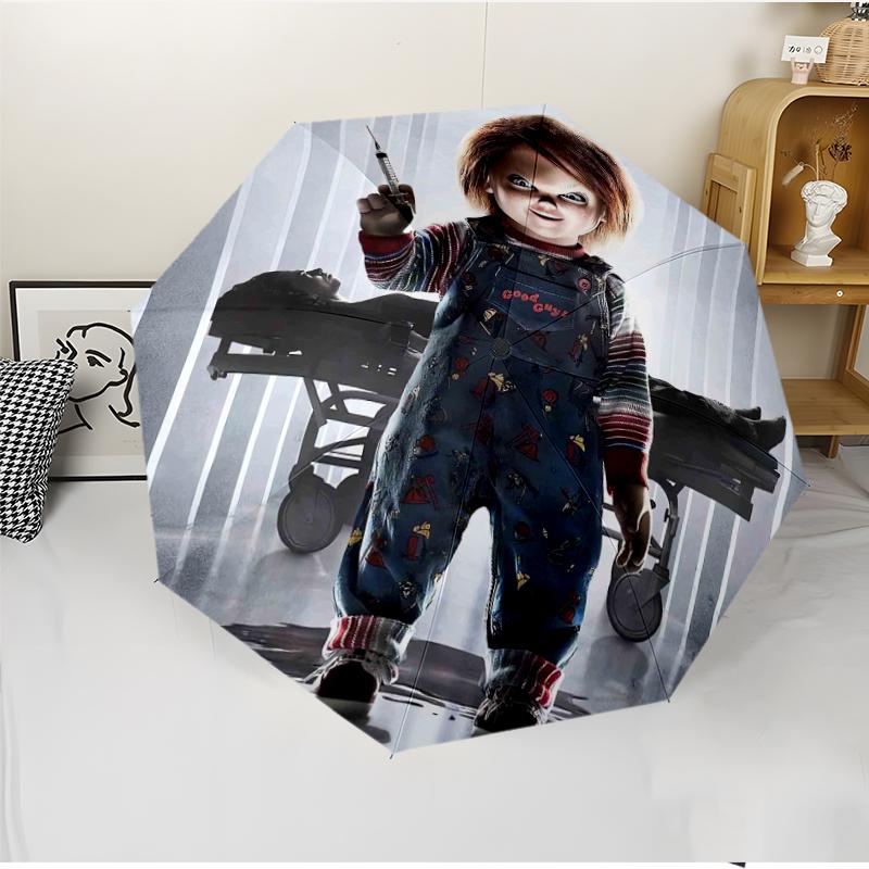 Chucky Fashionable Automatic Opening/Closing Folding Umbrella. Portable and Foldable, Ideal for Gift, Travel, and Daily Use.