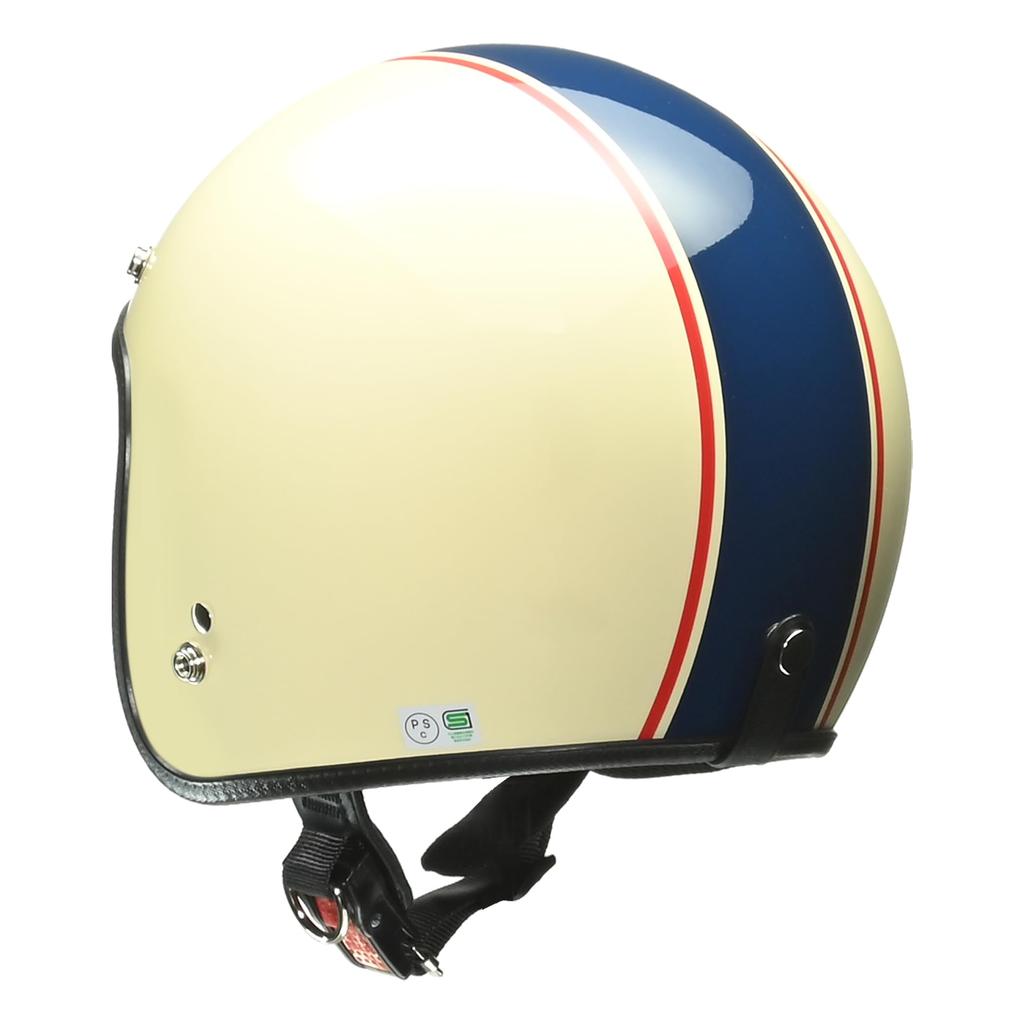 Lead Industries Jet GRENVER Motorcycle Helmet, Ivory/Navy, One Size Fits All