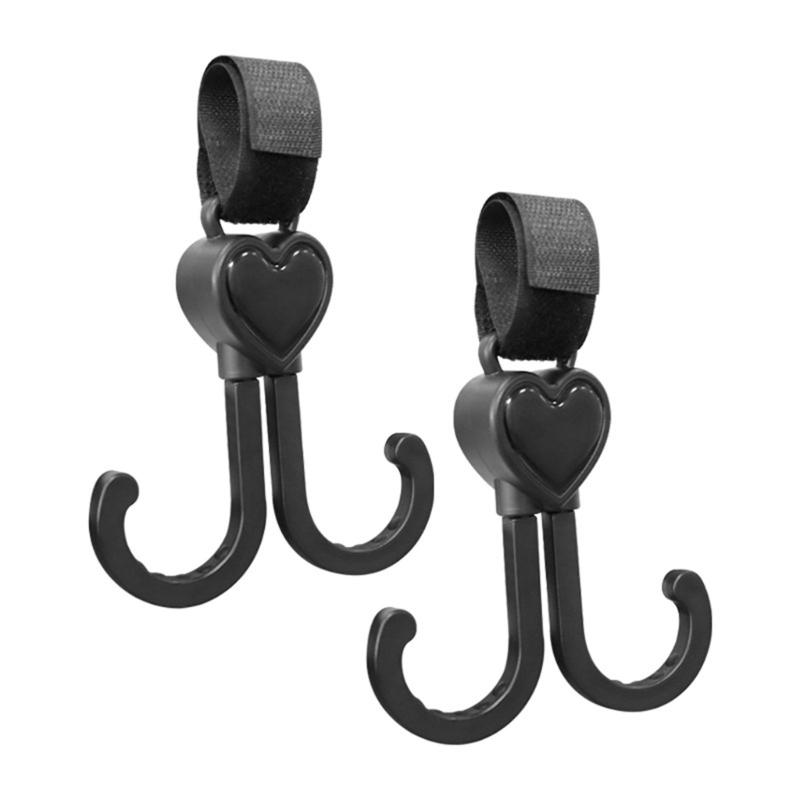 Stroller Hooks Pushchair Organizer Hook Upgrade Double Head Pram Hook for Hanging Bags Universal Hook Pram Accessories
