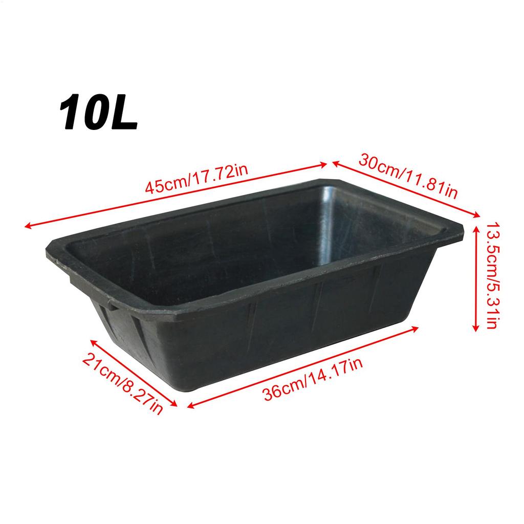 Horse Water Trough 10L Heavy Duty Water Troughs For Livestock Feeding Rubber Pan Bucket Pet Supplies For Chicken Goat Animal