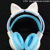 2Pcs Cat Ear For Earphone Gaming Headsets Attachment Stereo Headset Decoration Lightweight Silicone Pendant