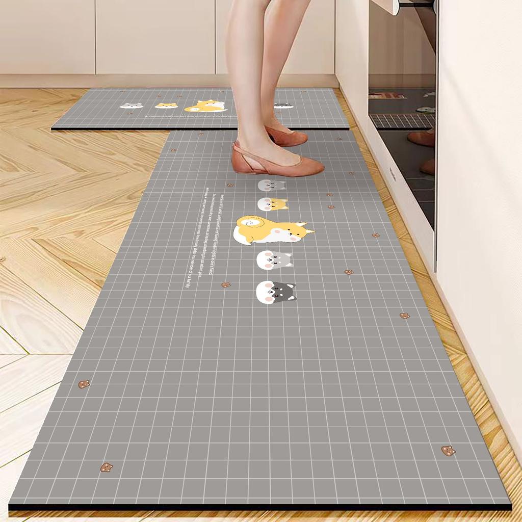 American Retro Kitchen Floor Mat Diatomaceous Mud Absorbent Wipe Bathroom Non-Slip Waterproof Carpet Home Decoration