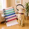 Pet Collar Cat Face Safety Buckle Quick Release Adjustable Length Soft Bell Hot Stamping Star Moon Design Cat