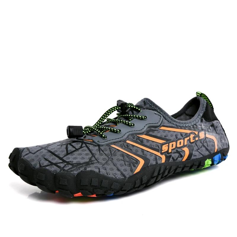 Nouvelles Chaussures d'Eau d'Été Respirantes à Séchage Rapide Hommes Femmes Couples Extérieur Plage Natation Baskets Antidérapantes Chaussures de Wading Amont