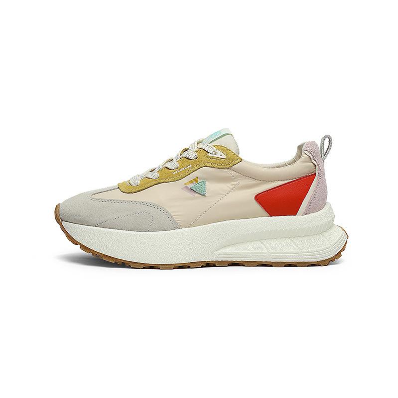 ThickSoled Dad Shoes For Women, Summer Breathable Versatile ThickSoled LaceUp ColorBlock Casual Sports Aga Gump Shoes