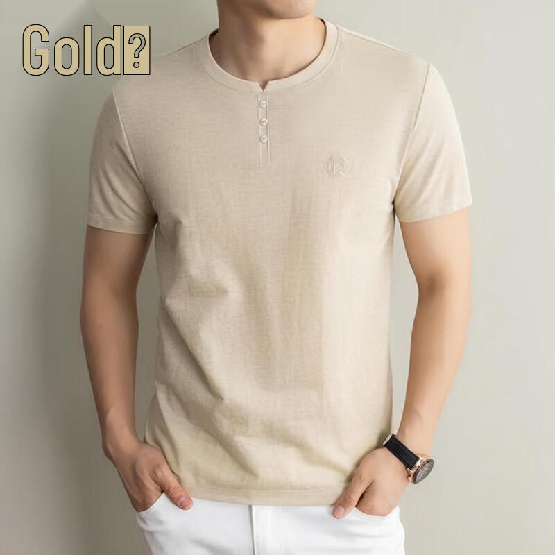 Jinjuan 2026 Men s Casual Linen Blend Short Sleeve T-Shirt XL