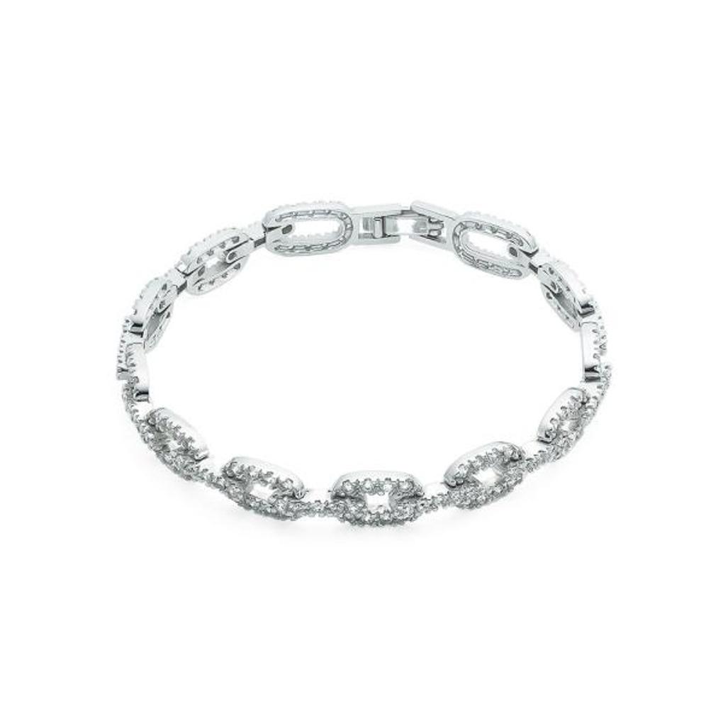 Shine Ellipse Silver Bracelet (L) OTB122915QWW