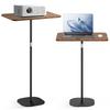 POLESTO Standing Desk for Side Bedside Sofa Bedroom High Projector Adjustable Height from 46cm To Easy Suitable for Meeting and Walnut Color Laptops,