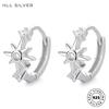 S925 Sterling Silver Star Earring 18K Gold Plated Huggie Hoop Sparkling Zircon High End Fashion Trendy Niche Design Wedding Gift