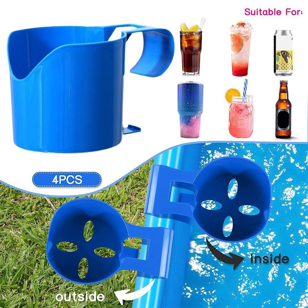 Poolside Cup Holder No Spill Above Ground Pool Drink Holder For Drinks Beer Bottles