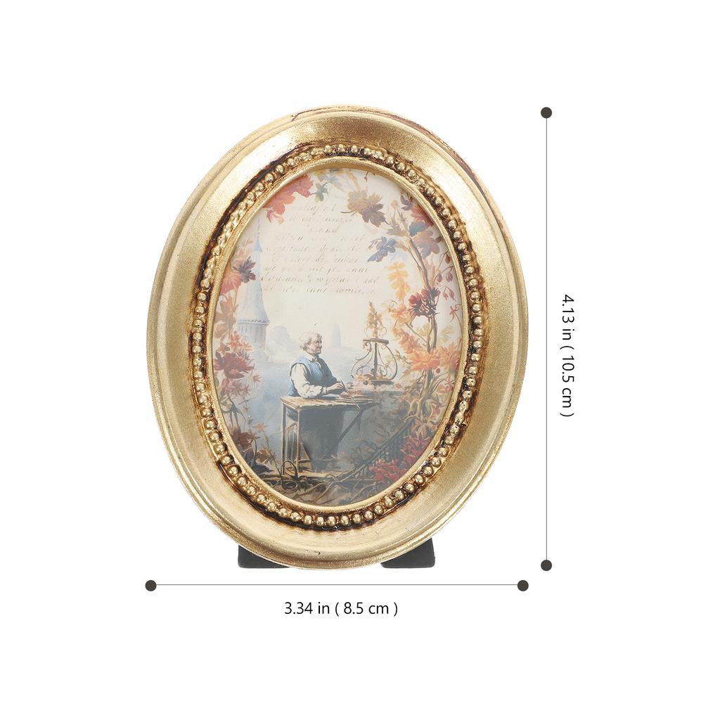 Ramka na zdjęcia Vintage Decor Mały obraz Europejski styl Wyświetlacz żywiczny Ściana Biurko dla dziecka