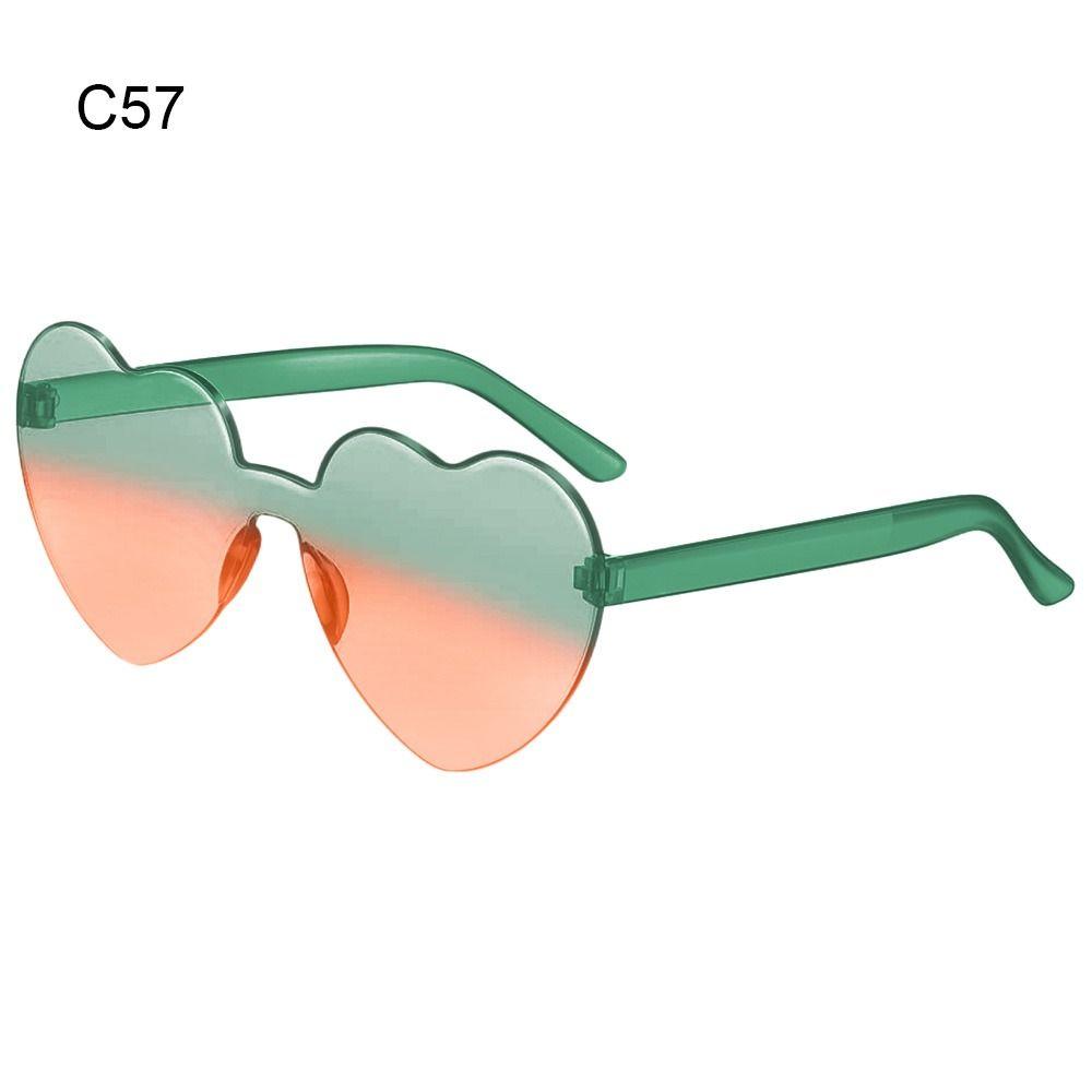 Heart-shaped Sunglasses Colorful Heart Glasses Gradient Lenses Candy Color Shades, Funny Party Sun Glasses for Adults