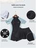 Sporty One-Piece Swimsuit and Shorts Set for Junior Girls - Stylish and Conservative