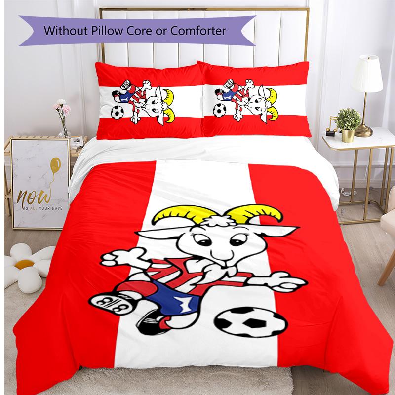 Chivas Printed 3PCS Bedding Set Soft Breathable Duvet Cover Pillowcases Set Washable Bedroom Decor Home Gift