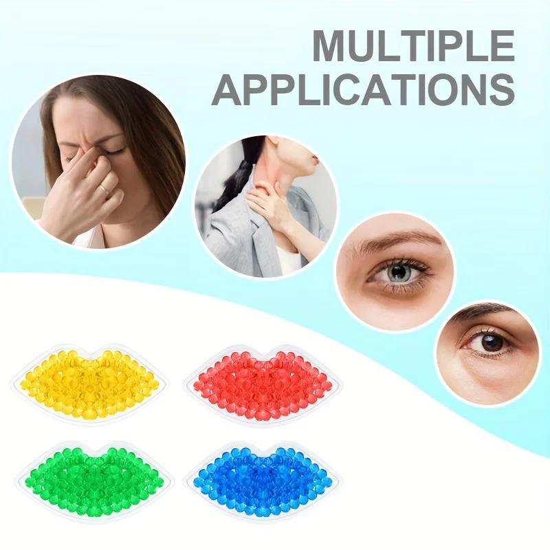 1pc Colorful Lip-Shaped Gel Bead Ice Pack - Reusable Hot & Cold Compress for Soothing Relief and Relaxation Alcohol-Free Plastic