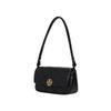 Tory Burch Metal Micro Logo Diamond Pattern Lambskin Shoulder Bag Women Bags Black 158137-001