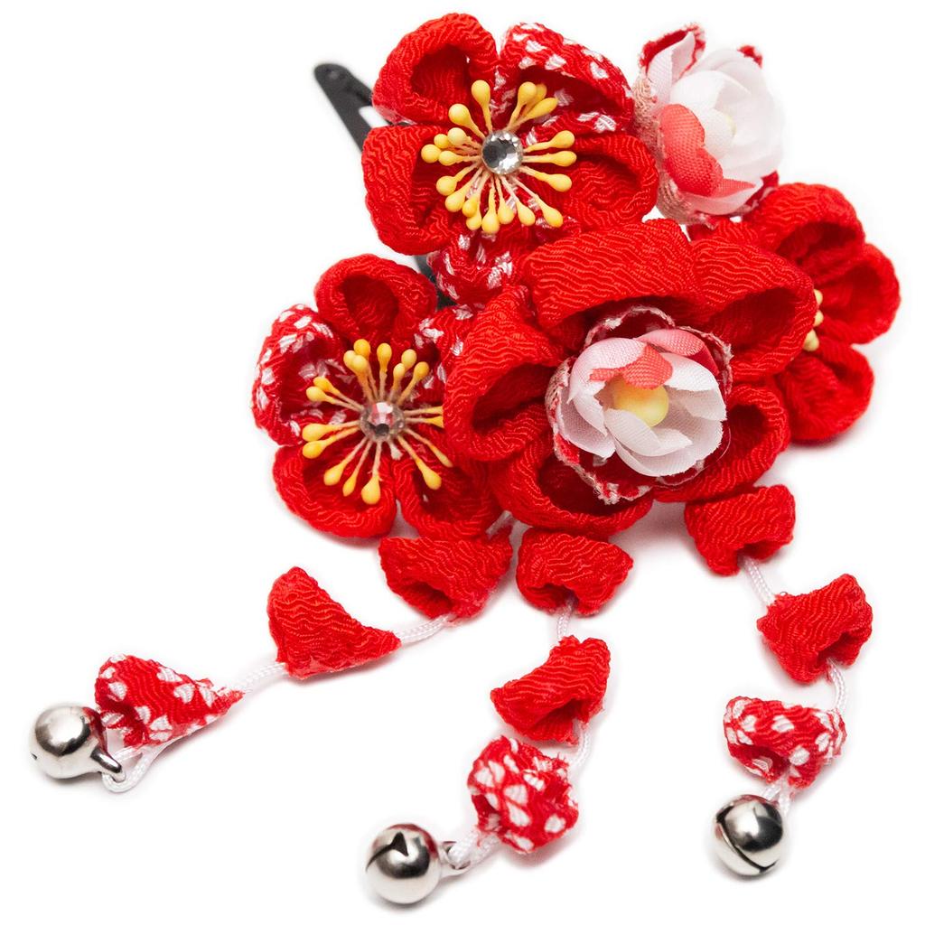 Kyoetsu Hair Ornament for Year of Artificial 753 A Shichi-Go-San 3-7 Olds, Tsumami-Zaiku (Pinch Wood) (F-07)