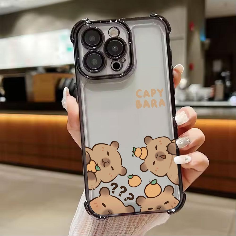 Cute Little Capybara Phone Case For Xiaomi 15T 14T 13 Pro 15 F8 Ultra Poco X7 F7 Pro X3 X5 X6 F5 M7 Soft Shockproof Clear Cover