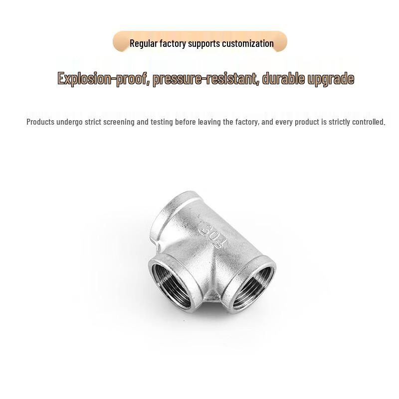 Chai Ba 304 Stainless Steel Female Thread Tee Pipe Fitting