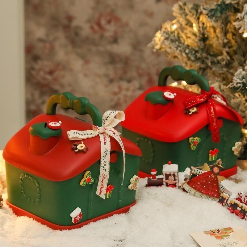 Christmas Storage Box Savings Tank Christmas Eve Apple Box Christmas Packaging New Year's Piggy Bank Storage Box Gift Box