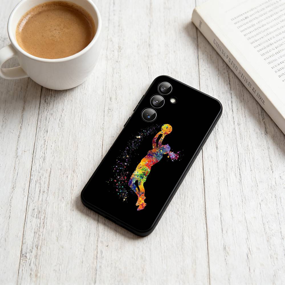 

basketball Painted Phone Case For Samsung Galaxy A73,A72,A71,A70,A53,A52,A51,Soft Silicone Black Cover Samsung a41