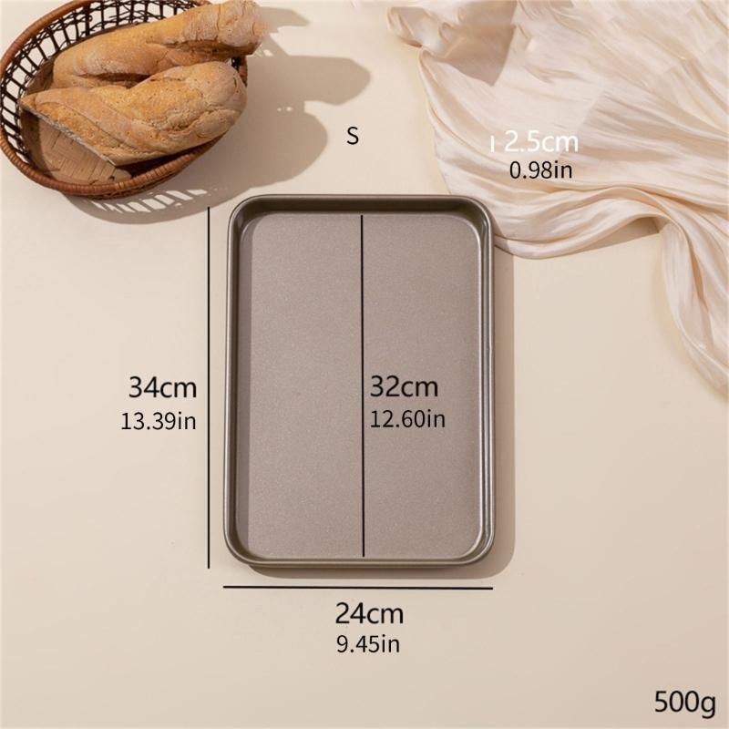 Heat Restaurant Carbon Steel Baking Tray Nonstick Layer Rectangular Cooking Plate Pan Cookie Sheet For High Heat Oven