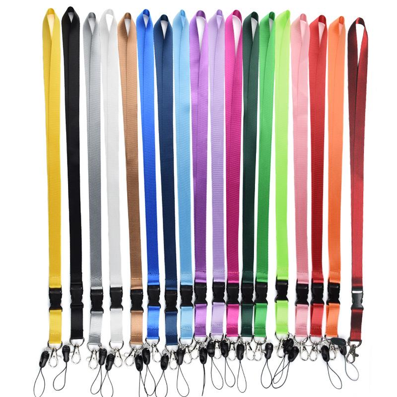 1PC New Printed Fabric Lanyard badge ID Card Holder Neck Strap Clip Mobile Phone Neck Straps Office School Supplies