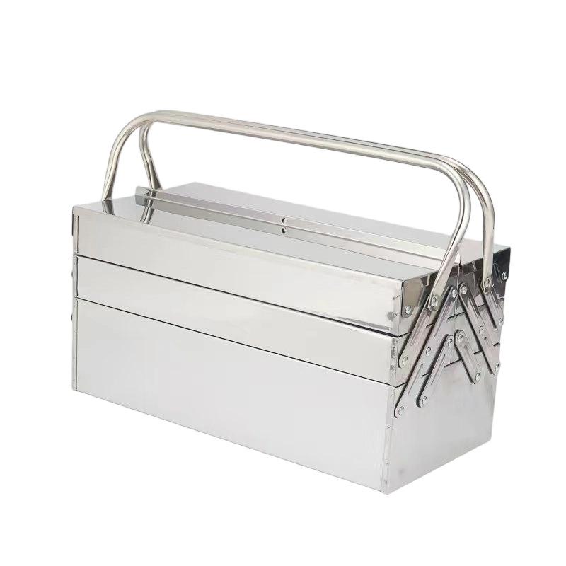 Stainless Steel Multi-Layer Industrial Storage Box - Enlarged & Thickened, Various Styles