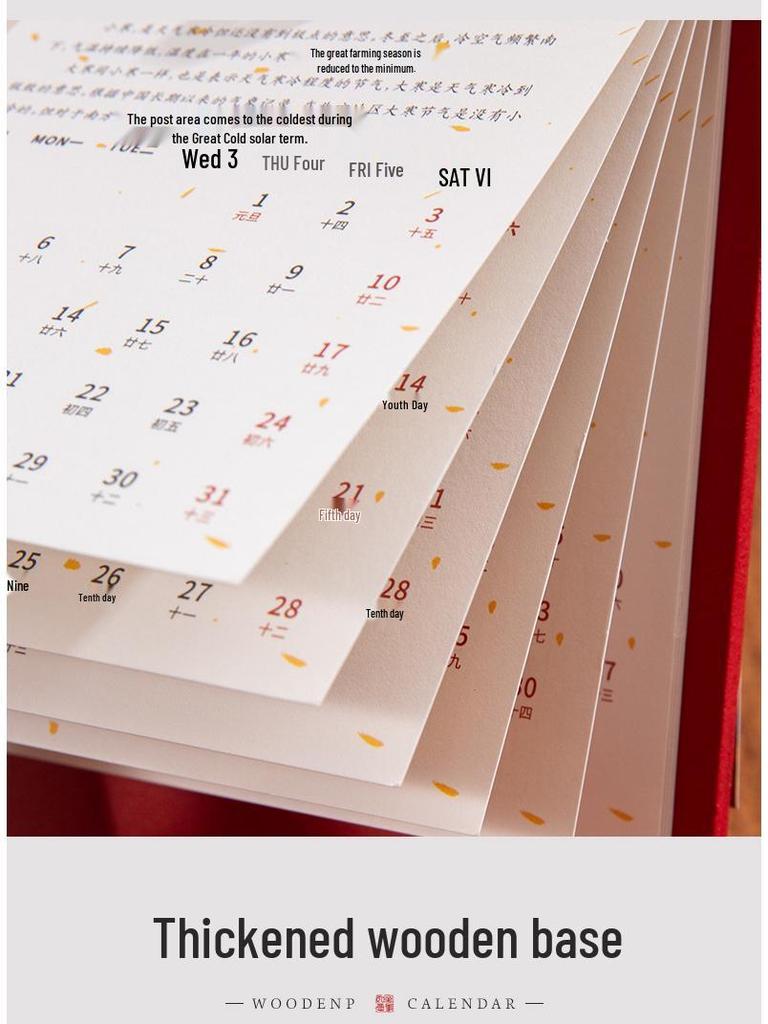 High-End Uhr & Holz-Tischkalender Geschenkbox - Anpassbare Firmengeschenke mit Werbelogo - Ausgabe Jahr des Pferdes