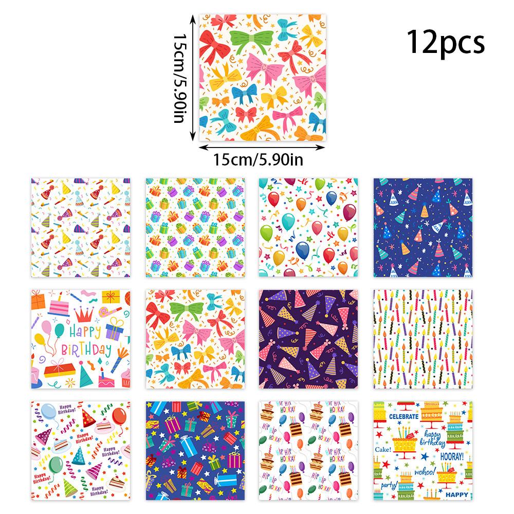 Creative Party Birthday Cartoon Animal Cake Pattern Decorative Paper Packaging