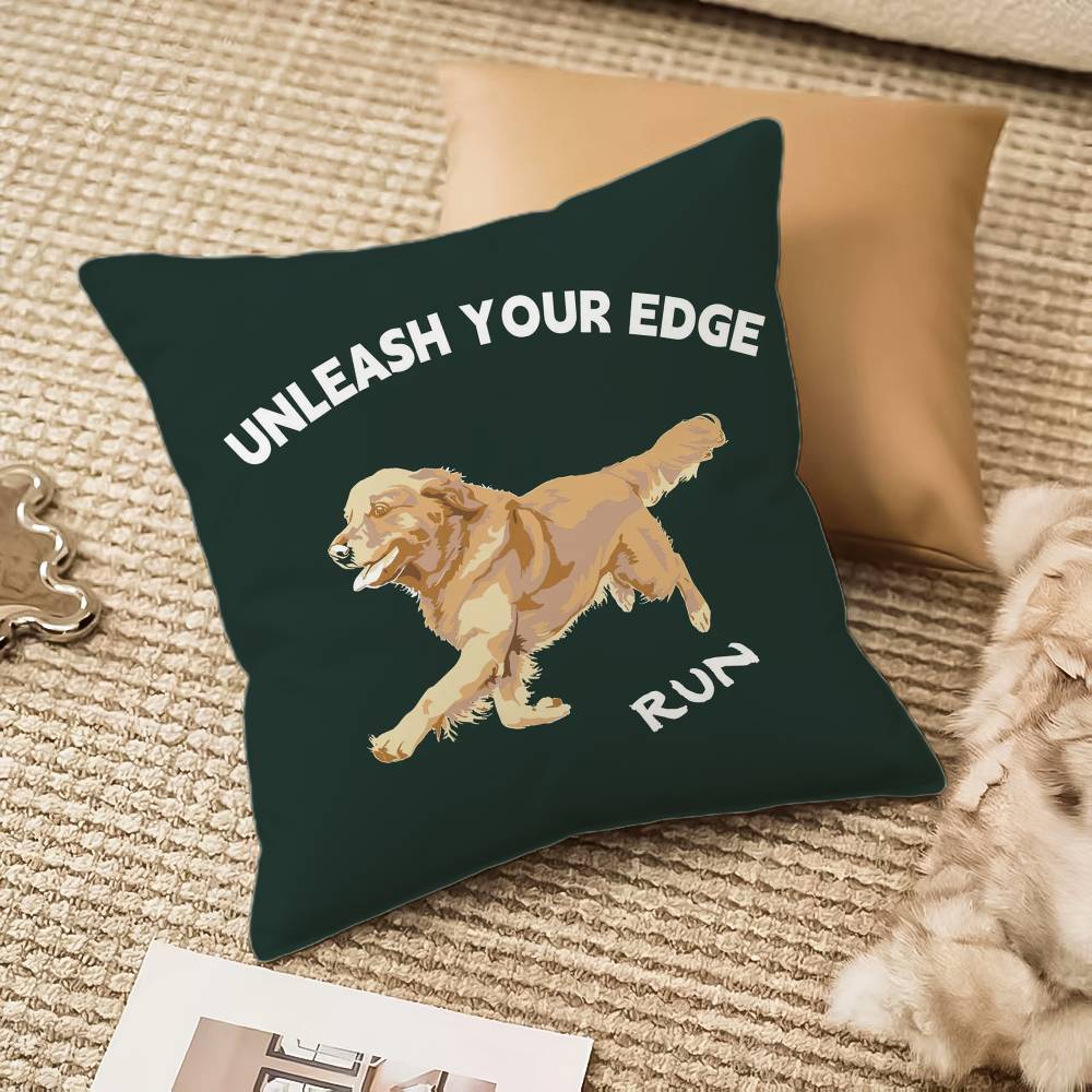 Simple print Pillow Case Anti-dustmite Invisible zipper Sofa Bed