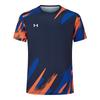 Color Block Sports Running Workout Casual Short Sleeve T-Shirt Unisex Tops Navy-Blue 25500515-409