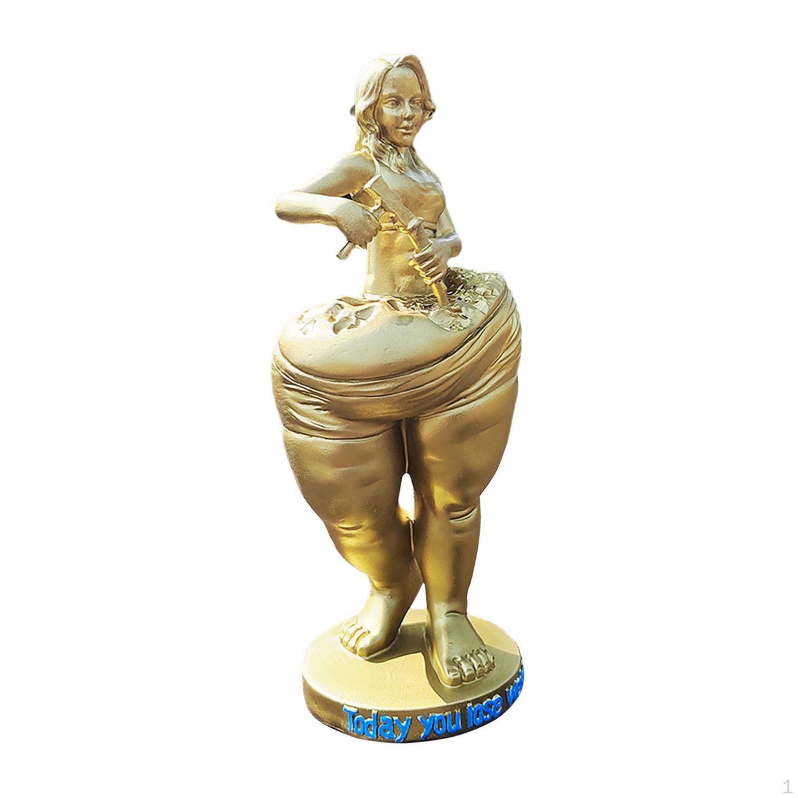 

Скульптура леди для домашнего декора золотистый