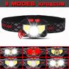 6 Modes Motion Sensor XPE+COB LED Headlamp Flashlight USB Rechargeable Waterproof Camping Head Lamp Running Fishing Headlight