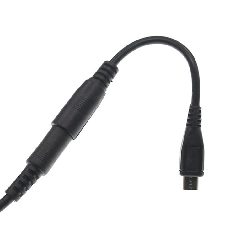 DC5.5 x 2.1mm Female Jack to Micro USB Male Plugs Power Connector Adapter Cable Extension Cord Support up to 5V3A 15W