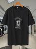 [Gentle] Breathable Mesh Sports T-shirt - Summer Casual Crew Neck Tee with "New York Basketball" Print