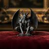 Unique Gift for Goth Lovers Gargoyle Figurine Medieval Dark Winged Statue Resin Gothic Architectural Figure Horn Demon Ornament Office Bookshelf