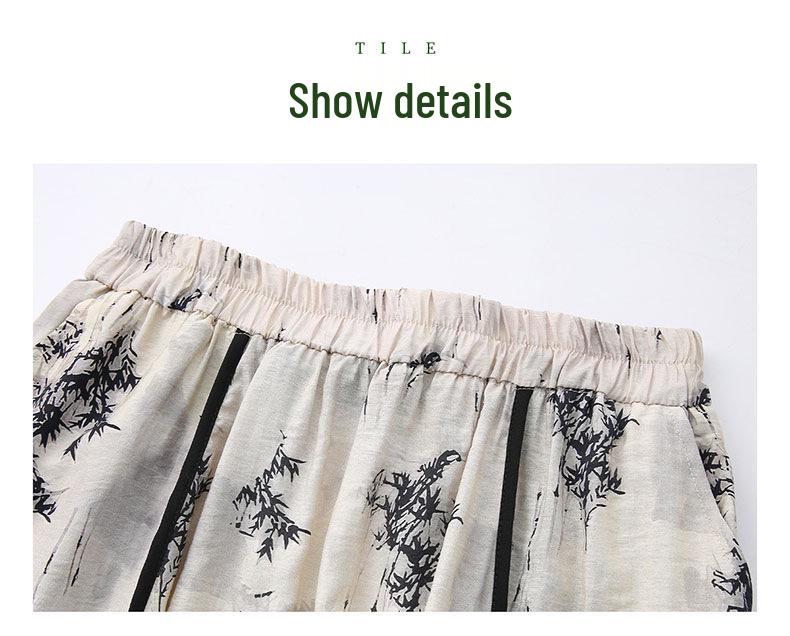 Elegant Summer 2026 Midi Skirt and Short-Sleeved T-Shirt Set for Middle-Aged and Elderly Women
