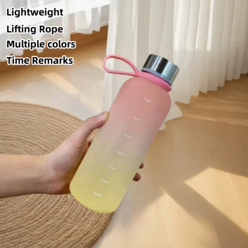 550ML Gradient Matte Handle Water Bottle - Portable Outdoor Sports Cup with Leak-Proof Lid, Durable PC Material