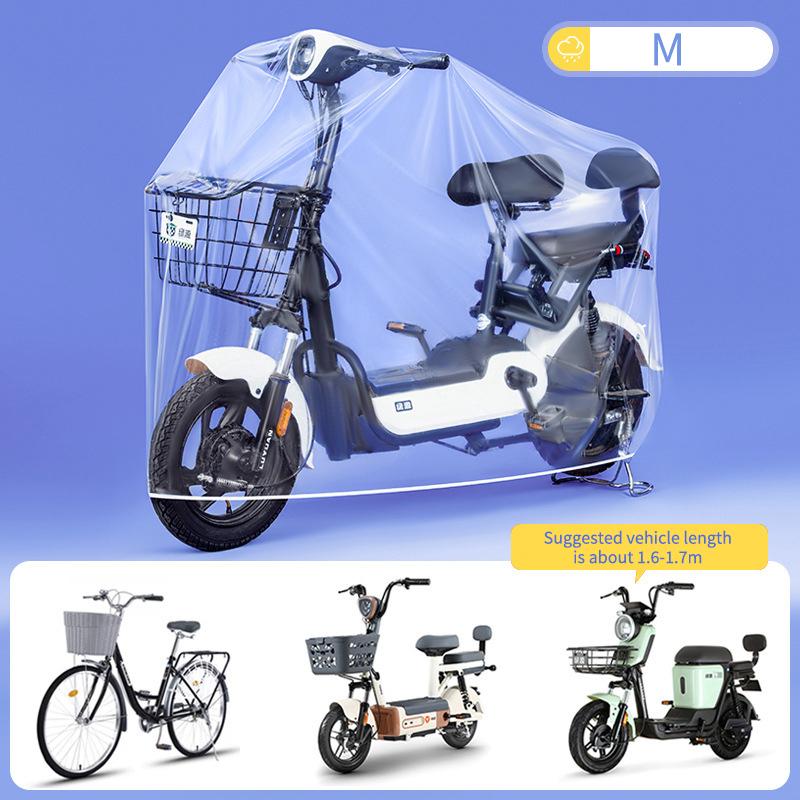 Thick Transparent Motorcycle Cover Outdoor Durable Waterproof Sunproof Dustproof for All Season Protection
