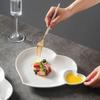 Hotel Ceramic Dumpling Plate with Vinegar Plate White Creative Love Shaped Personalized Vegetable Plates Special Tableware