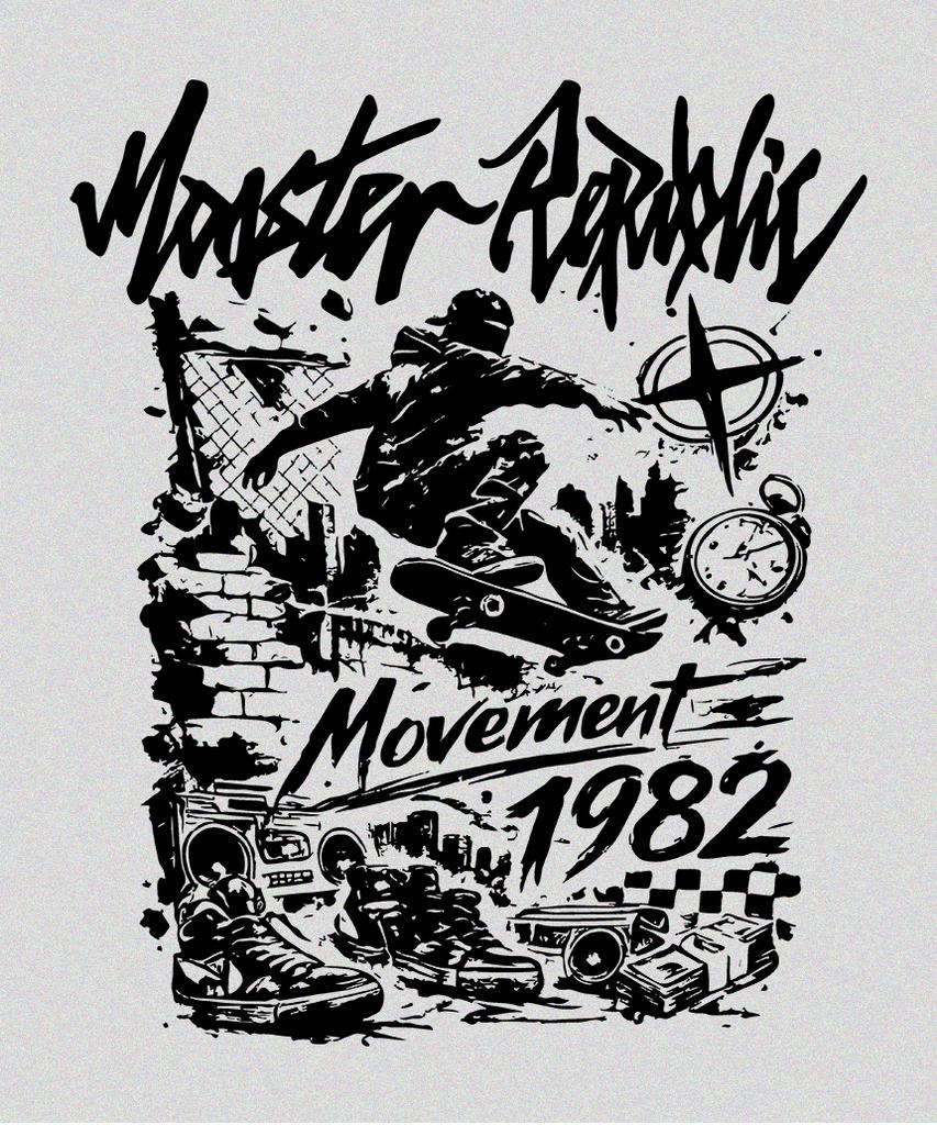 MONSTER REPUBLIC 1982 Movement Black Sweatshirt Gray_9132