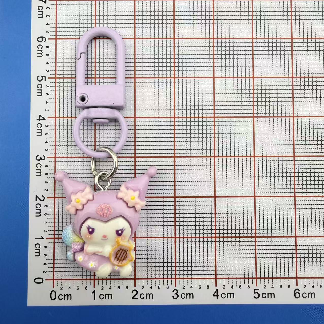 Sanrio Cartoon Girly Heart Keychain - Cinnamoroll & Kuromi Bag Pendant Accessories