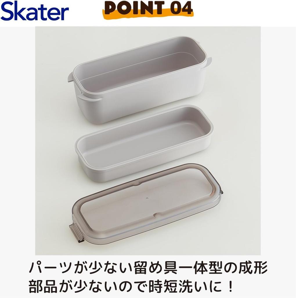 Skater Lunch Integrated Easy to Dishwasher Microwave Made in Star Wars Unique Art Stormtrooper 2-tier Box, 570ml, Gasket, Clean, Safe, Safe, Japan,